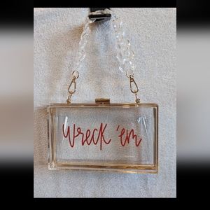 Custom Game day clear acrylic purse